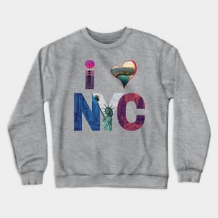 I LOVE ♥ NYC: A Cityscape Symphony Crewneck Sweatshirt